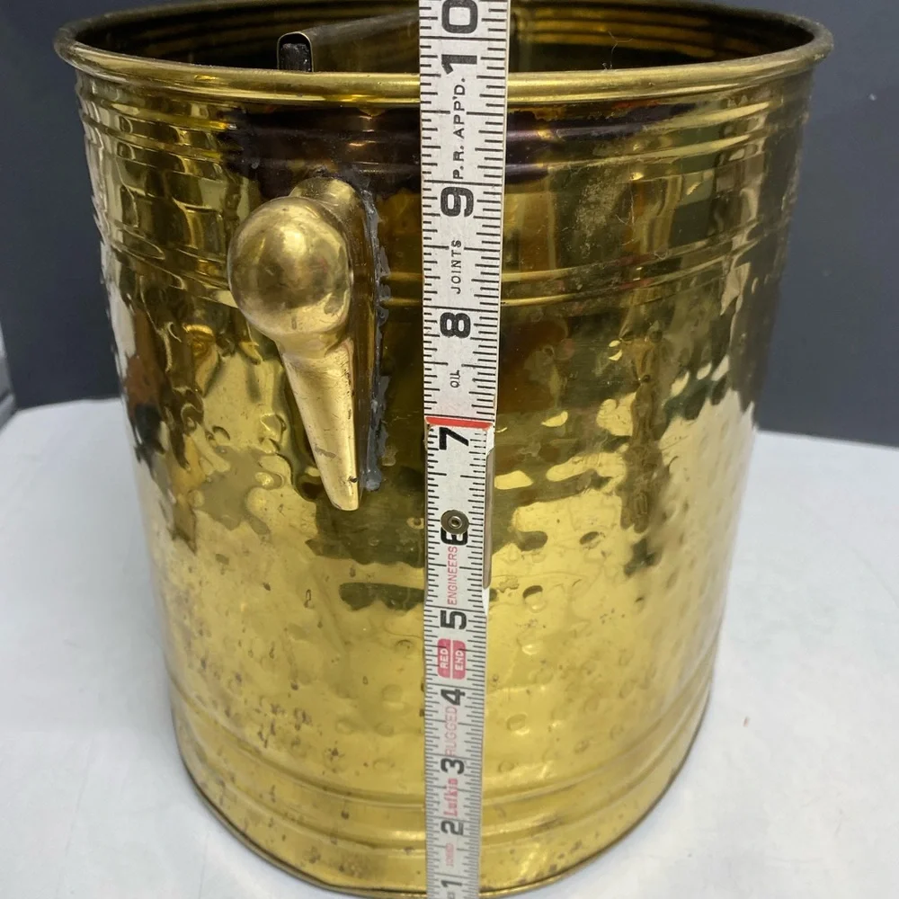 Lacquered Brass Decorative Divided Container